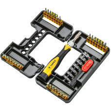 Біти TOPEX, набір 68шт, бітотримач, 1/4", прецизійні, CrV