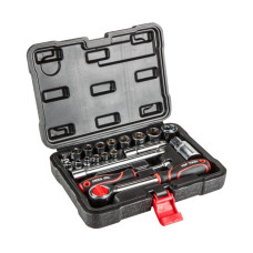 Набір інструментів Top Tools, набір торцевих головок 1/4", 3/8", 20шт