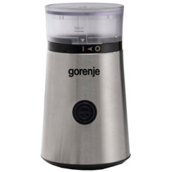 Кавомолка Gorenje роторна 150Вт, об'єм зерен-60г, метал, чорно-сріблястий