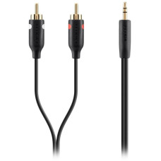 Кабель jack 3.5 > 2xRCA (M/M) Belkin, 2м, чорний