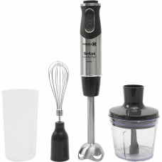 Блендер Tefal заглибний Quickchef 1000Вт, 3в1, чаша-800мл, чопер-500мл, турборежим, сріблясто-чорний