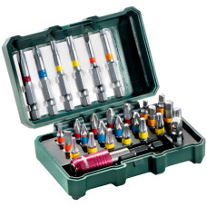 Біти Metabo BitBox, набір 29шт, 1/4", магнітний бітотримач, перехідник, SL,PH,PZ,H,T, сталь S2, кейс