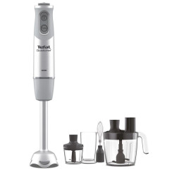 Блендер Tefal заглибний Quickchef Quartzite, 1000Вт, 8в1, чаша-800мл, чопер-500мл, спиралайзер, турборежим, сіро-чорний