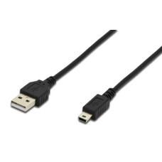 Кабель ASSMANN USB 2.0 AМ - mini B (5pin) 1м, чорний
