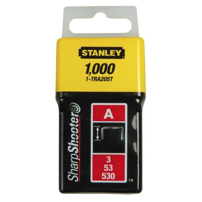 Скоби Stanley "Light Duty", тип А, 6мм, 1000шт.