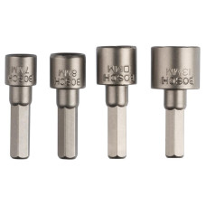 Головки торцеві Bosch 1/4", набір 4шт, 7,8,10,13мм