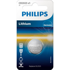 Батарейка Philips   літієва CR2025  блістер, 1 шт
