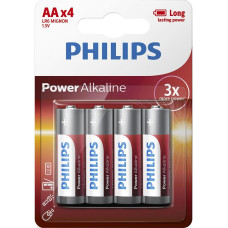 Батарейка Philips Power Alkaline AA лужна блістер, 4 шт
