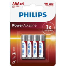 Батарейка Philips Power Alkaline AAA лужна блістер, 4 шт