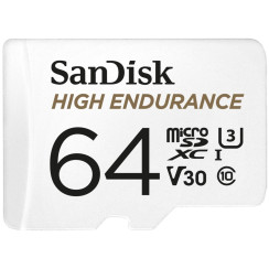 Карта пам'яті SanDisk microSD   64GB C10 UHS-I U3 V30 R100/W40MB/s High Endurance
