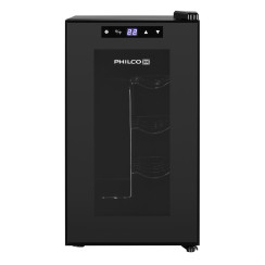 Холодильник Philco для вина, 45х25х50, холод.відд.-21л, зон - 1, бут-8, диспл, підсвітка, чорний