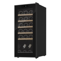 Холодильник Philco для вина,  77x34.5x45, холод.відд.-50л, зон - 1, бут-18, диспл, підсвітка, дерев'яні полиці, чорний