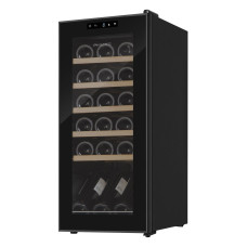 Холодильник Philco для вина,  77x34.5x45, холод.відд.-50л, зон - 1, бут-18, диспл, підсвітка, дерев'яні полиці, чорний