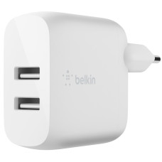 Зарядний пристрій мережевий Belkin 24Вт 2хUSB-A, білий