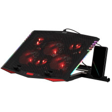 Підставка для ноутбука 2E GAMING CPG-005, до 17.3", 2xUSB-A, LCD/phone holder, RGB, чорний