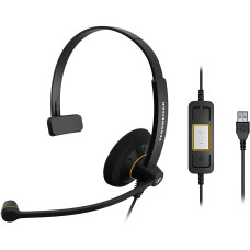 Гарнітура комп'ютерна моно On-Ear EPOS IMPACT SC 30 USB ML, USB, односпрямований, сертифікат Microsoft Teams, 2.1м, Чорний