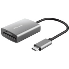 Кардрідер Trust Dalyx USB-С > SD/microSD, Алюміній, 0.08м, Сірий