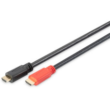 Кабель DIGITUS HDMI UHD 4K, w/Ethernet/Amplifier, type A M/M, 30м, чорний