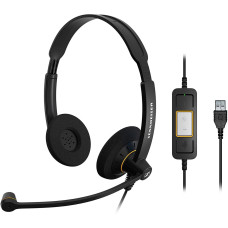 Гарнітура комп'ютерна стерео On-Ear EPOS IMPACT SC 60 USB ML, USB, односпрямований, сертифікат Microsoft Teams, 2.1м, Чорний