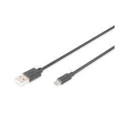 Кабель DIGITUS USB 2.0 (AM/micro B) 0.9м, чорний