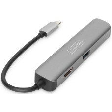 Хаб DIGITUS USB-C > HDMI/2xUSB-A/SD/MicroSD