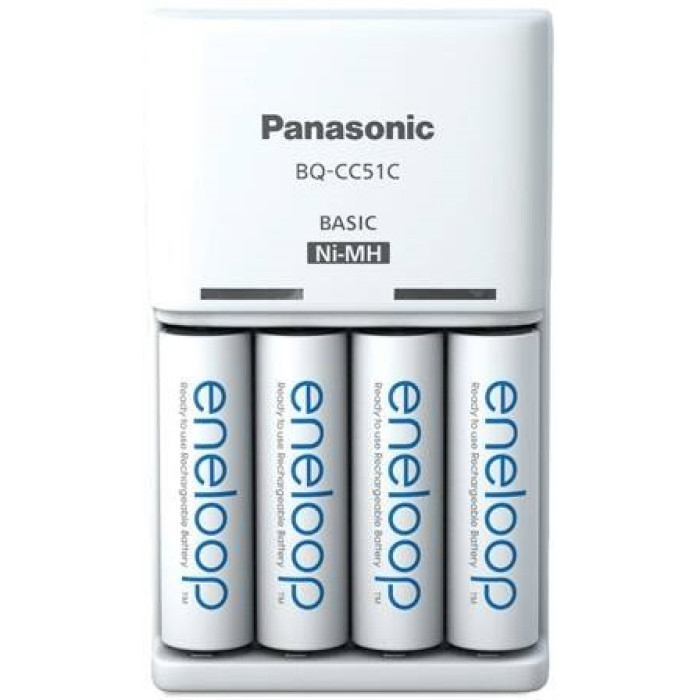 Зарядний пристрій Basic Charger+  Акумулятор Eneloop NI-MH  AA 2000 мАг, 4 шт.