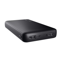 Акумулятор портативний літій-іонний power bank Trust Primo ECO, 15000мА·год, 2хUSB-A/USB-C, 15W, чорний