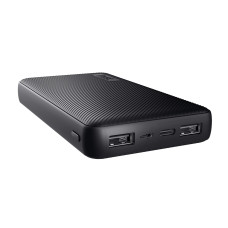 Акумулятор портативний літій-іонний power bank Trust Primo ECO, 15000мА·год, 2хUSB-A/USB-C, 15W, чорний
