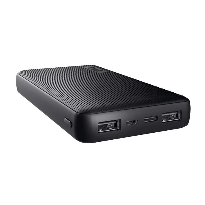 Акумулятор портативний літій-іонний power bank Trust Primo ECO, 15000мА·год, 2хUSB-A/USB-C, 15W, чорний