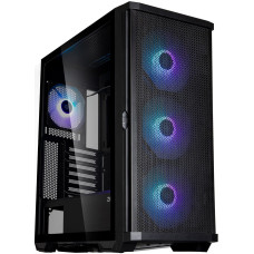 Корпус Zalman Z10 Plus без БЖ, 2xUSB3.0, 1xUSB Type-C, 3x140мм ARGB, 1x120мм ARGB, VGA 395мм, LCS ready, TG Side Panel, EATX, чорний