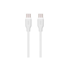 Кабель USB-C > USB-C заряджання/синхронізації 2E 1м, 60Вт Type-C, Glow, білий