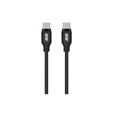 Кабель USB-C > USB-C заряджання/синхронізації 2E 1м, 60Вт Type-C, Glow, чорний