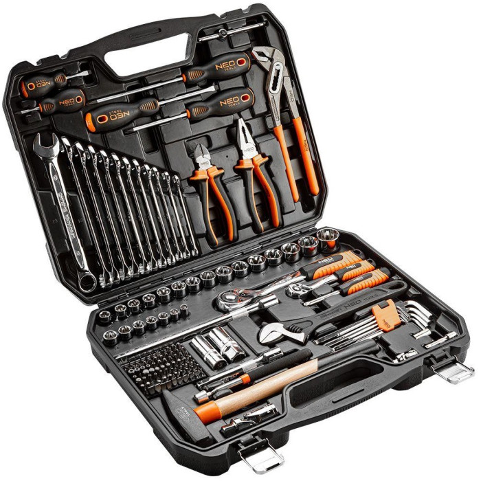Набір інструментів Neo Tools, 143шт, універсальний, CrV та S2