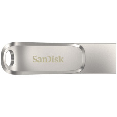 Накопичувач SanDisk   64GB USB 3.1 Type-A + Type-C Dual Drive Luxe Срібний