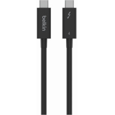 Кабель USB-C > USB-C заряджання/синхронізації Belkin 2м, 100Вт, Type-C Thunderbolt, 40Гбс, чорний