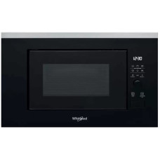Мікрохвильова піч Whirlpool вбудована, 20л, електронне упр., 800Вт, дисплей, чорний
