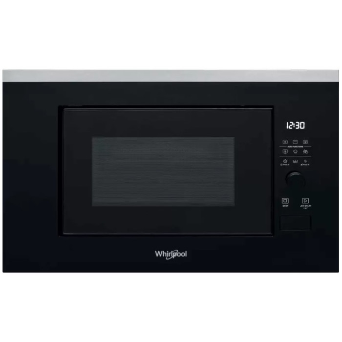 Мікрохвильова піч Whirlpool вбудована, 20л, електронне упр., 800Вт, дисплей, чорний