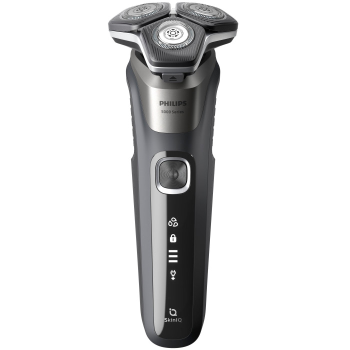 Бритва електр. Philips роторна Series 5000, 9Вт,  бритв.головок-3, Li-Ion, сух.+волог., тример, чохол, сірий