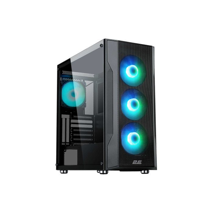 Корпус 2E GAMING Splendor G4301 без БЖ 2xUSB3.0, 1xUSBType-C, 4x120мм ARGB, VGA 415мм, LCS ready, контролер з пультом, TG Side Panel, EATX, чорний