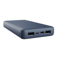 Акумулятор портативний літій-іонний power bank Trust Primo ECO, 20000мА·год, 2хUSB-A/USB-C, 15W, синій
