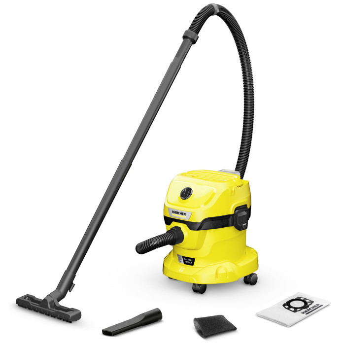 Пилосос професійний акумуляторний Karcher WD 2-18, 18В, контейнер 12л, без АКБ и ЗП