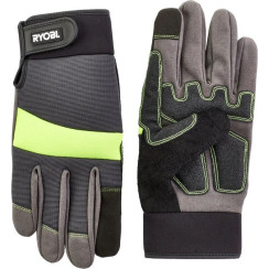 Рукавички робочі Ryobi RAC811M, захист від порізів, вологозахист, р.M, сіро-жовтий