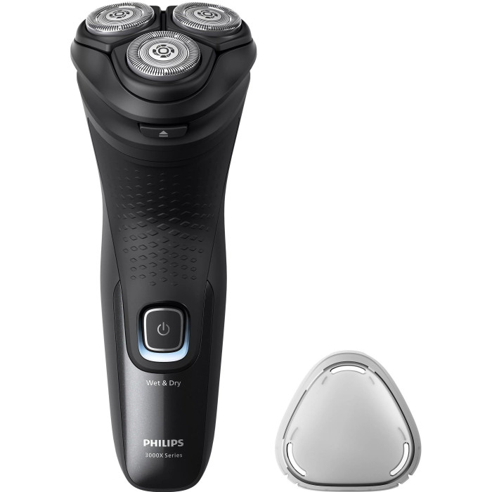 Бритва електр. Philips роторна Series 3000X,  бритв.головок-3, Li-Ion, сух.+волог., тример, чорний