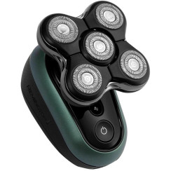 Бритва електр. для голови Remington роторна Ultimate Series RX7,  бритв.головок-5, Li-Ion, сух.+волог., тример, чорно-зелений