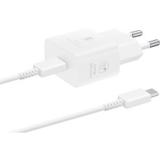 Зарядний пристрій мережевий Samsung 25Вт USB-С, кабель USB-C > USB-C, 1м, білий