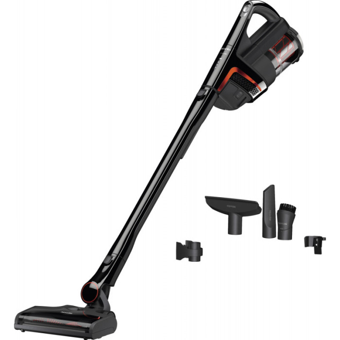 Пилосос Miele безпровідний SMUL1 05 TRIFLEX HX1, 170Вт, сухе прибирання, конт пил -0,5л, автон. робота до 60/240хв, Hygiene Lifetime, 3 в 1, Vortex,щітка Multi Floor XXL SEB 430, чорний обсидіан, червоний