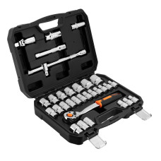 Набір інструментів Neo Tools, набір торцевих головок, 32шт, 1/2", CrV, кейс