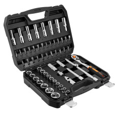 Набір інструментів Neo Tools, набір торцевих головок, 58шт, 1/2", CrV, кейс