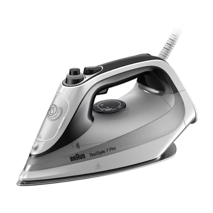 Праска Braun TexStyle 7, 2900Вт, 300мл, паровий удар -220гр, нерж. сталь, чорно-білий