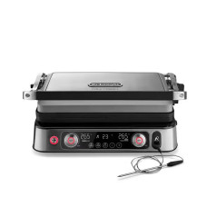 Гриль Delonghi  прижимний MultiGrill 2200Вт, темп. режимів-3, з`ємні пластини, терощуп, метал